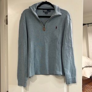 Polo by Ralph Lauren Men's Blue Half-Zip Sweater